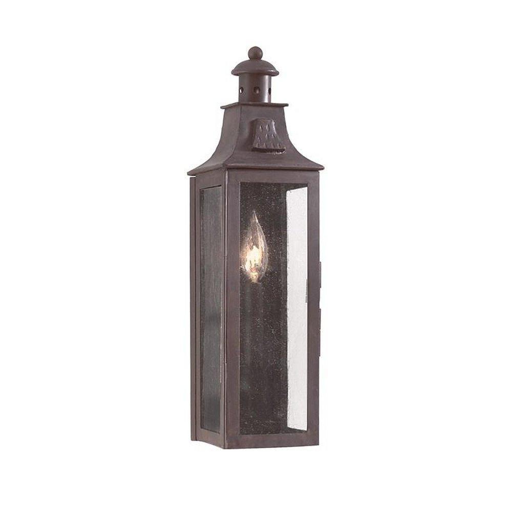 Troy Lighting Newton 60W 1-Light 18 in. Outdoor Wall Sconce in Soft Off Black