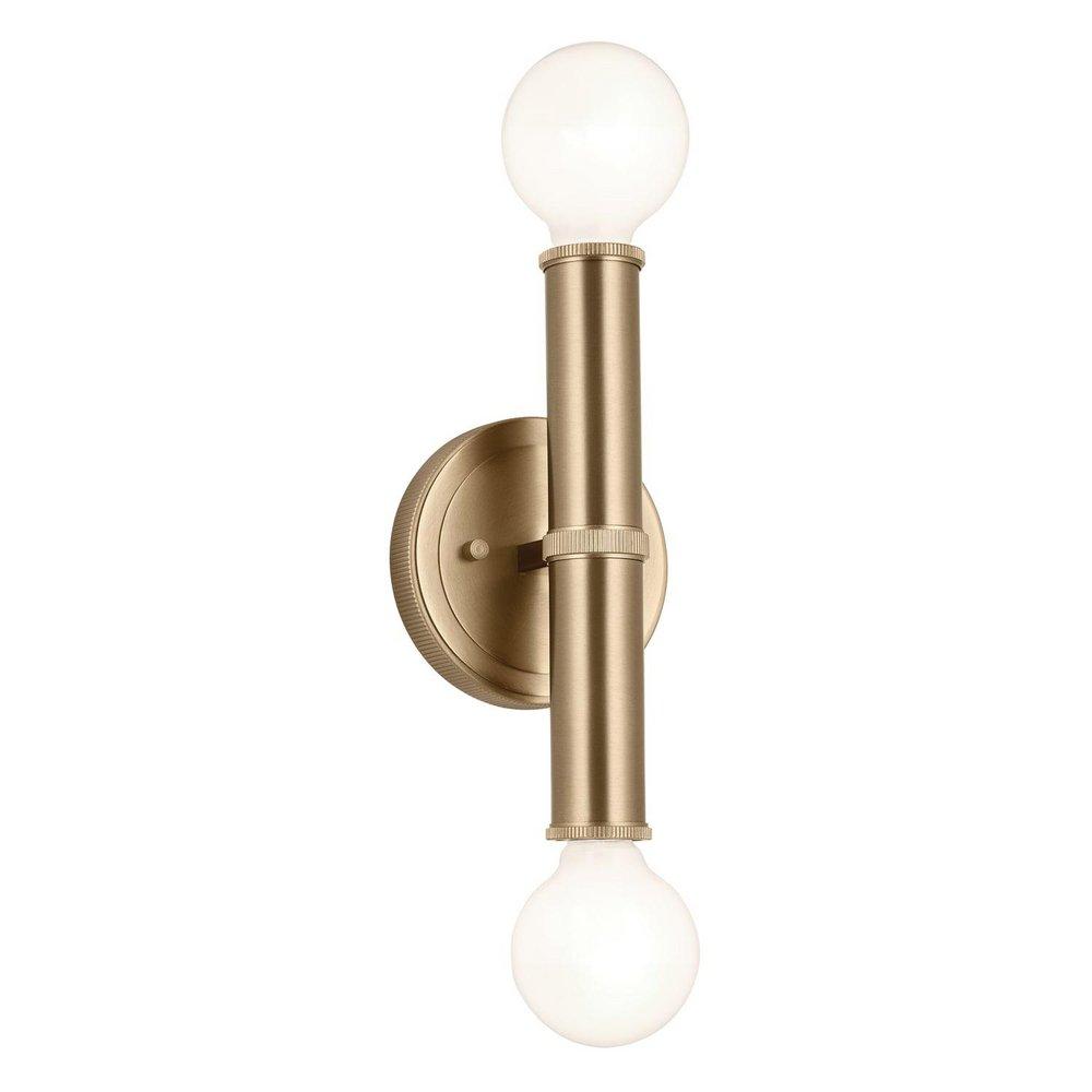 Kichler Lighting Torche 60W 2-Light 9-3/4 in. Wall Sconce in Champagne Bronze