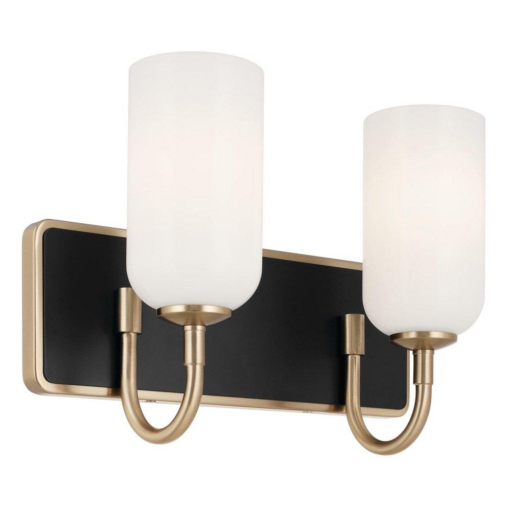 Kichler Lighting Solia 60W 2-Light Candelabra E-12 Vanity Fixture in Champagne Bronze
