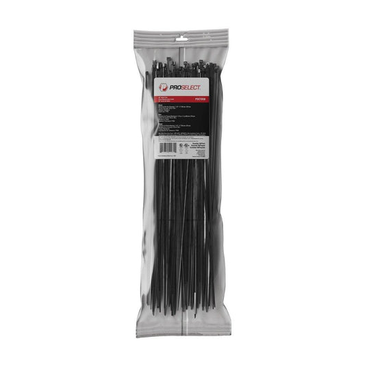 36 in. Nylon Cable Ties in Black (Pack of 50)