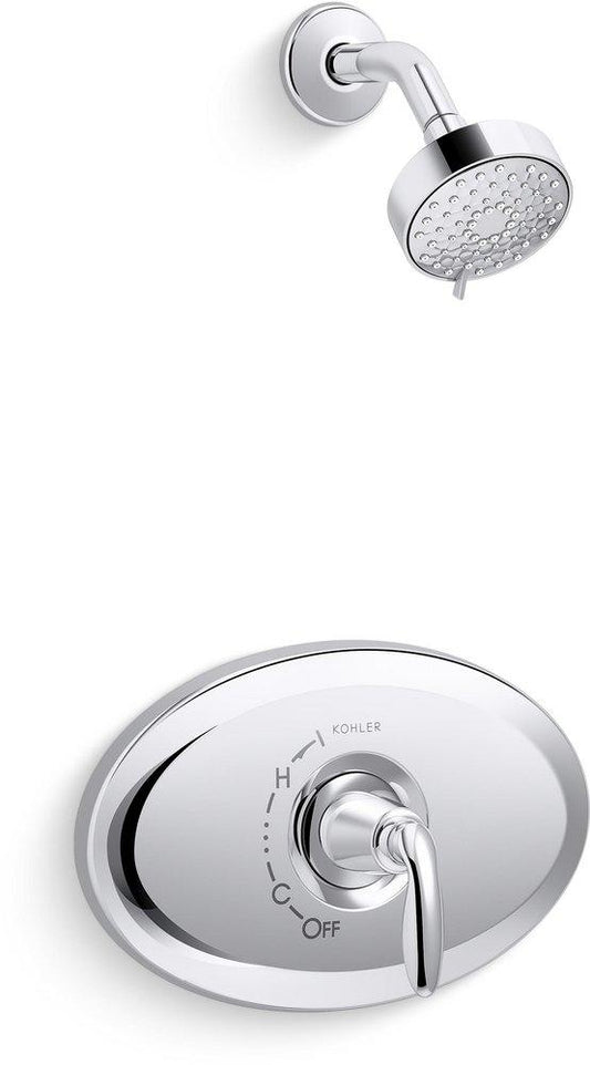 KOHLER Rite-Temp® One Handle Single Function Shower Faucet in Polished Chrome (Trim Only)