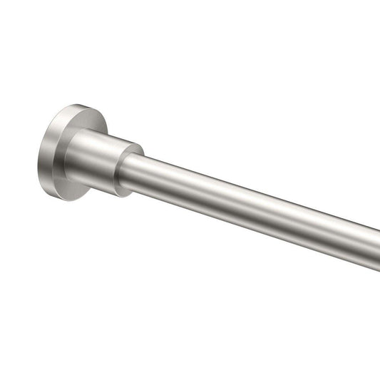 61-1/4 in. Wall Mount Straight Shower Rod in Satin Nickel