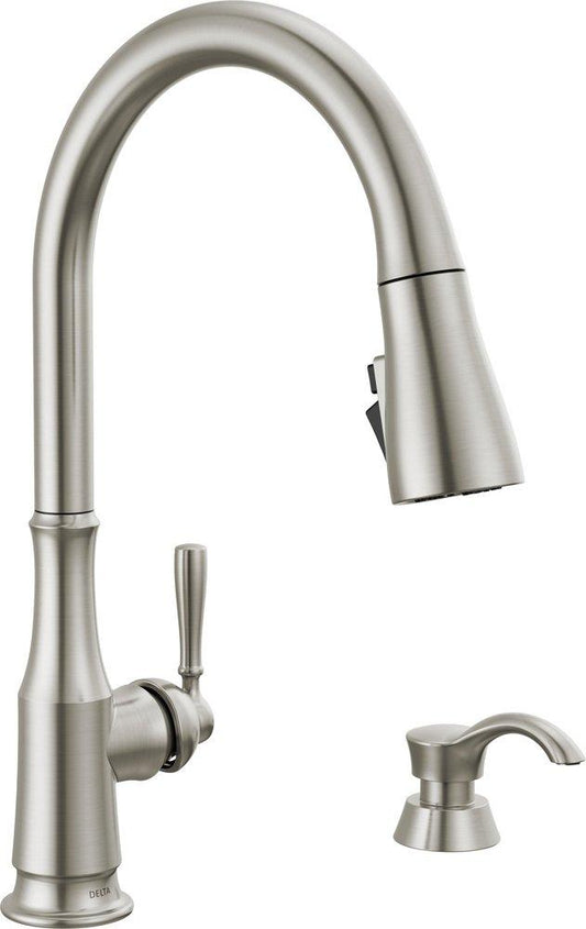 Delta Faucet Capertee™ Single Handle Pull Down Kitchen Faucet in SpotShield® Stainless