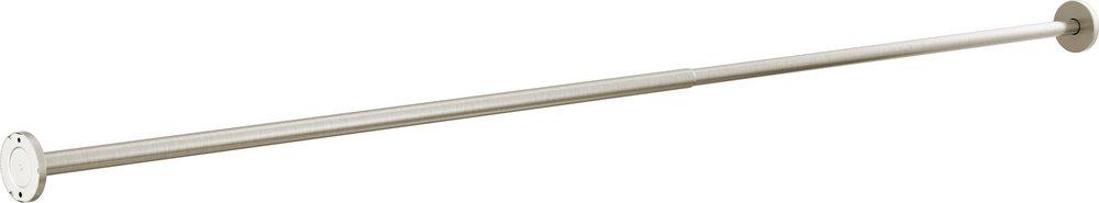 72 in. Wall Mount Straight Shower Rod in Brushed Nickel