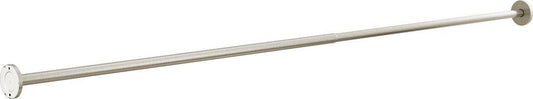72 in. Wall Mount Straight Shower Rod in Brushed Nickel