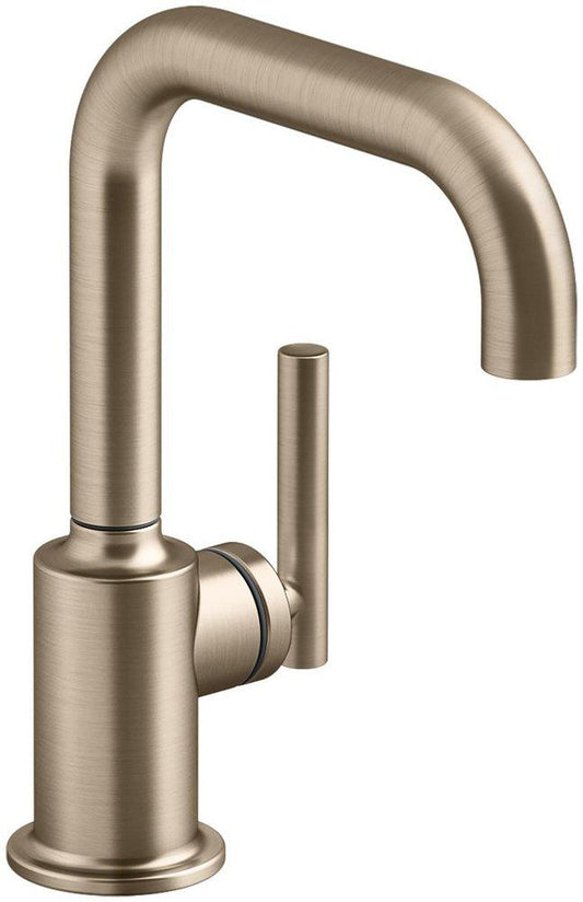 KOHLER Purist Single Handle Bar Faucet in Vibrant® Brushed Bronze