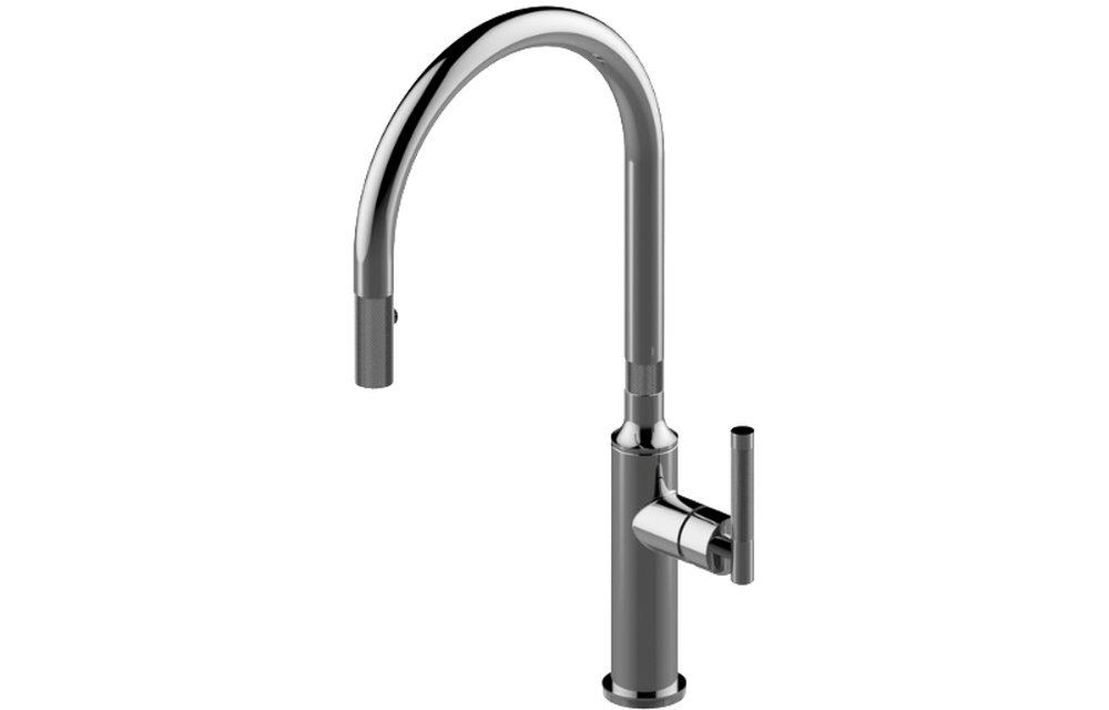 GRAFF Harley Single Handle Pull Down Kitchen Faucet in Brushed Onyx PVD
