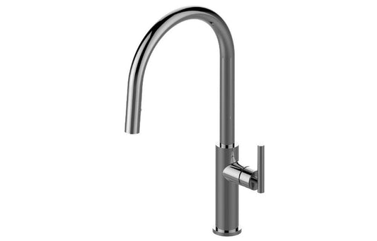 GRAFF Sospiro Single Handle Pull Down Kitchen Faucet in Gunmetal PVD