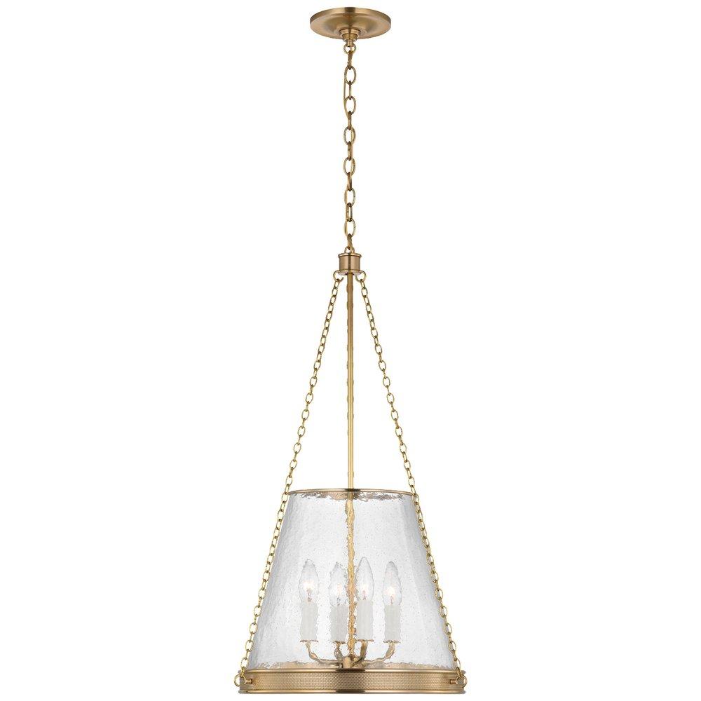 Visual Comfort & Co. Signature Reese 6.5W 4-Light Candelabra E-12 LED Pendant in Soft Brass