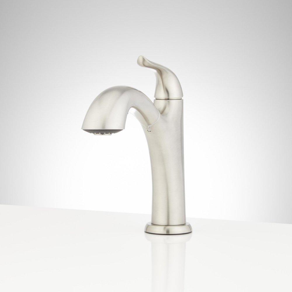 Signature Hardware Cypress Single Handle Swivel Kitchen Faucet in Stainless Steel