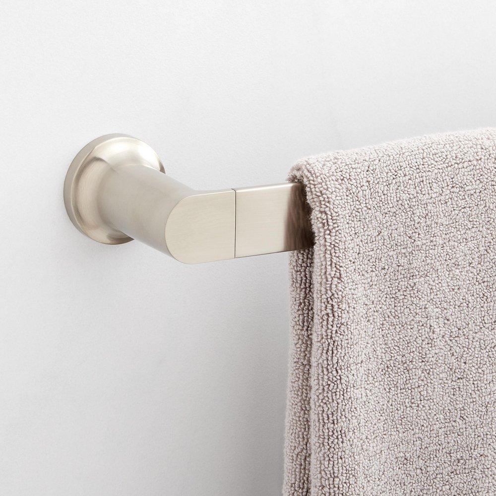Signature Hardware Berwyn 18 in. Towel Bar in Brushed Nickel