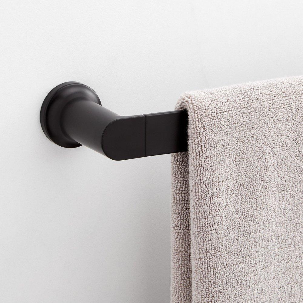 Signature Hardware Berwyn 24 in. Towel Bar in Matte Black