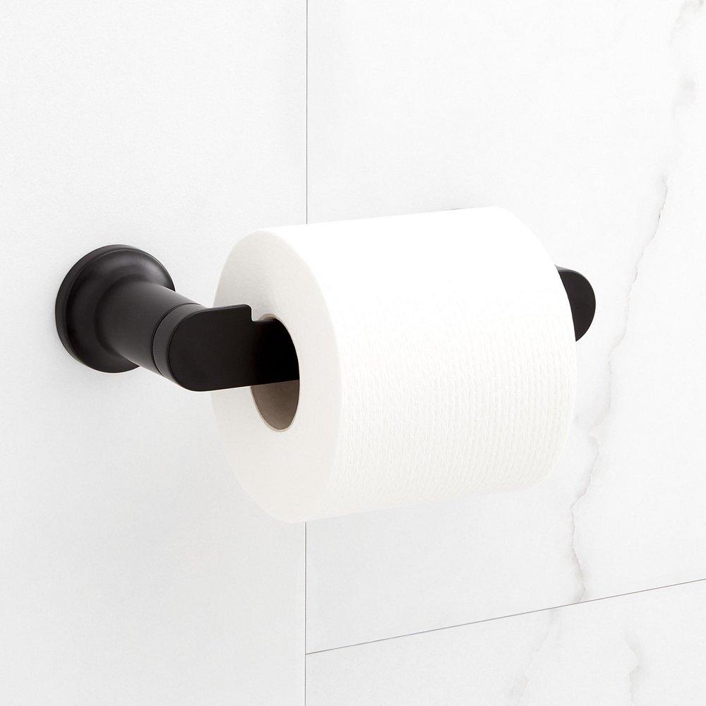 Signature Hardware Berwyn Toilet Tissue Holder in Matte Black