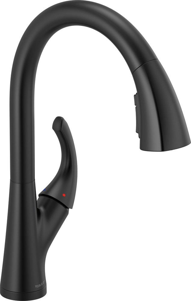 Peerless® Parkwood® Single Handle Pull Down Kitchen Faucet in Matte Black