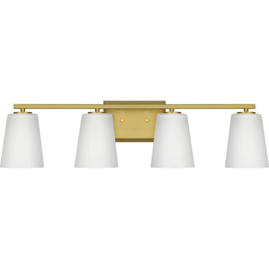 Progress Lighting Vertex 4-Light 29in. Wide Vanity Fixtures in Brushed Gold