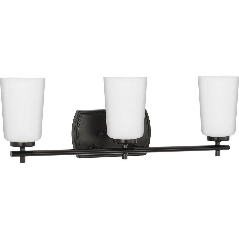 Progress Lighting Adley 23in. 180W 3?Light E26 Vanity Fixture in Matte Black