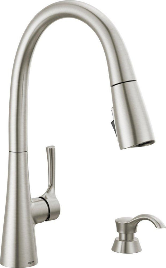 Delta Faucet Auburn™ Single Handle Pull Down Kitchen Faucet in SpotShield® Stainless