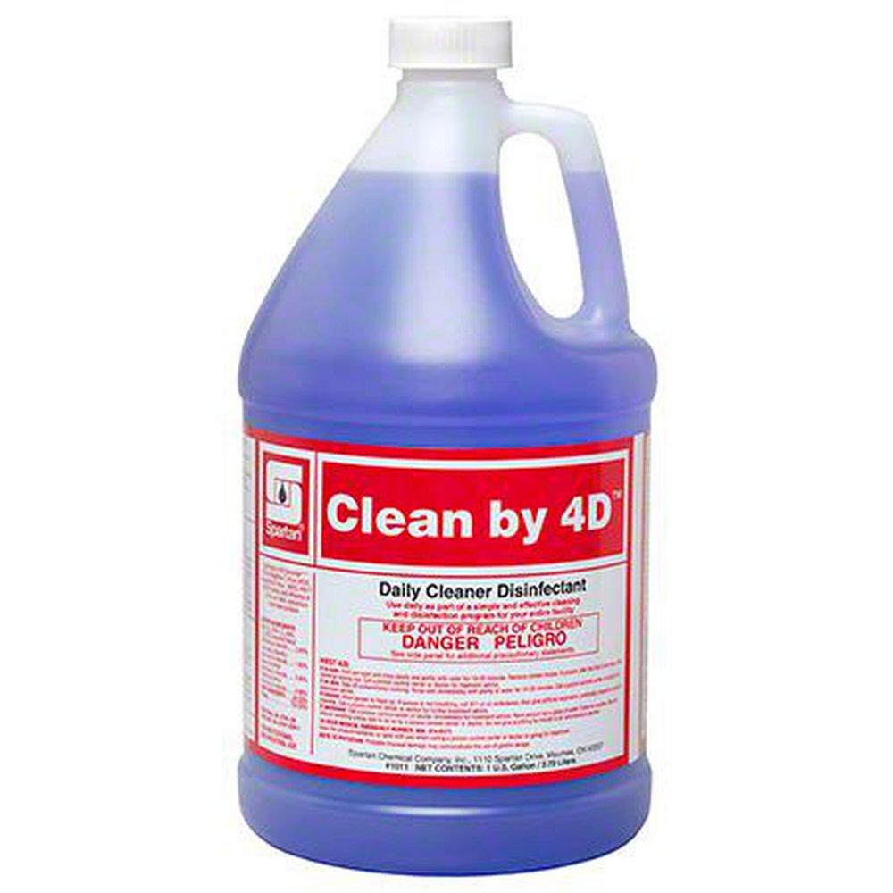 Spartan Chemical Clean By 4D® 1 gal Disinfectant Cleaner in Indigo (Case of 4)