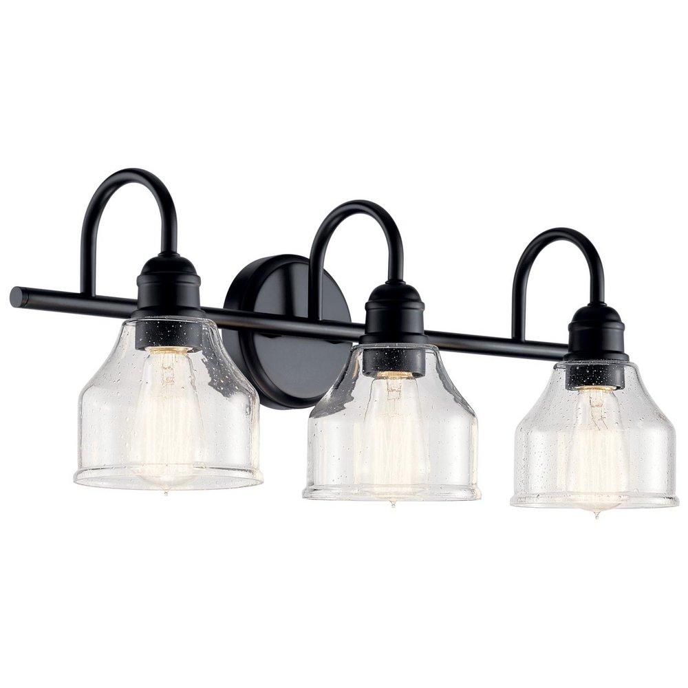 Kichler Lighting Avery 75W 3-Light Medium E-26 Vanity Fixture in Black