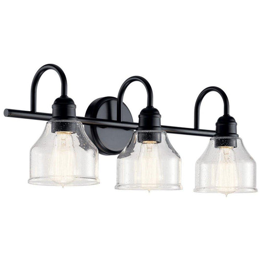 Kichler Lighting Avery 75W 3-Light Medium E-26 Vanity Fixture in Black