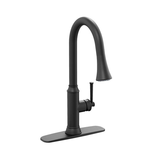 PROFLO® Lockmead Single Handle Pull Down Kitchen Faucet in Matte Black