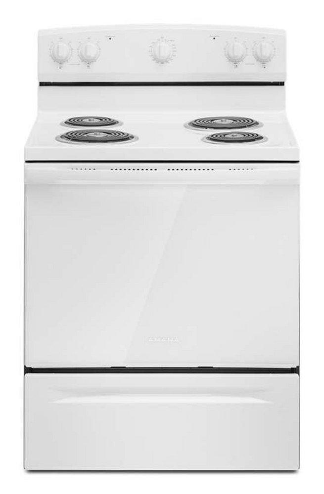 29-7/8 in. 4.8 cu. ft. 4-Burner BTU Coil Electric Freestanding Range in White