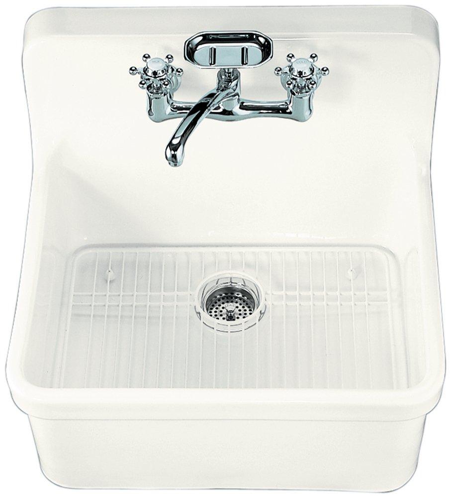 KOHLER Gilford™ 24 in. Drop-in Fireclay Single Bowl Kitchen Sink in White
