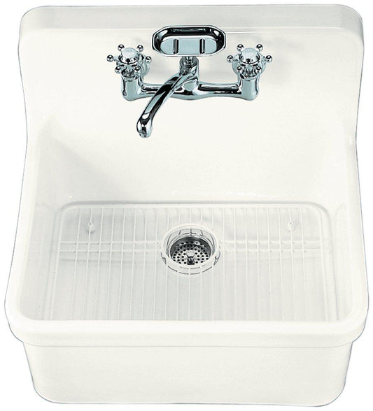 KOHLER Gilford™ 24 in. Drop-in Fireclay Single Bowl Kitchen Sink in White