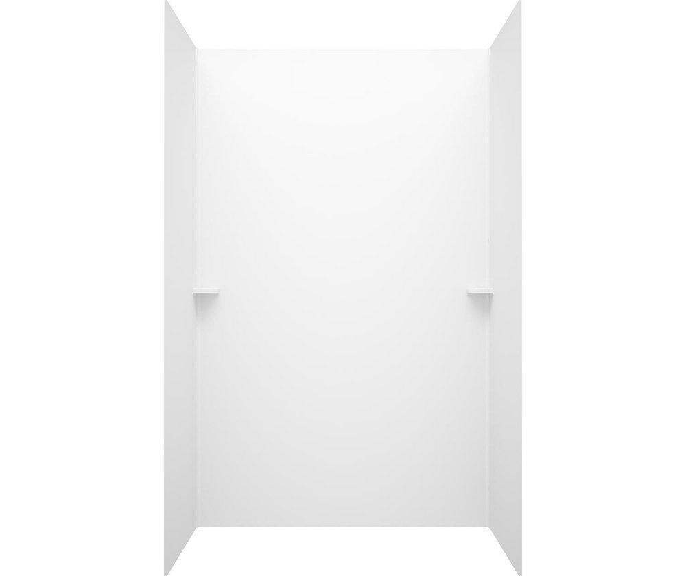 62 x 36 x 96 in. Shower Wall Set in White