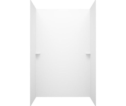 62 x 36 x 96 in. Shower Wall Set in White