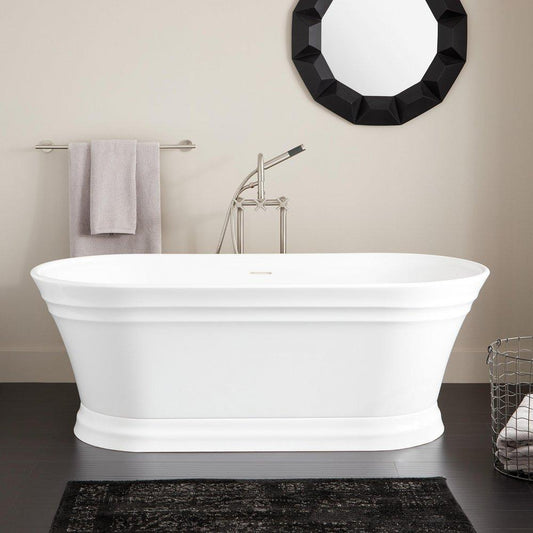Signature Hardware Odenwald 67 x 31-1/2 in. Freestanding Bathtub with Center Drain in White