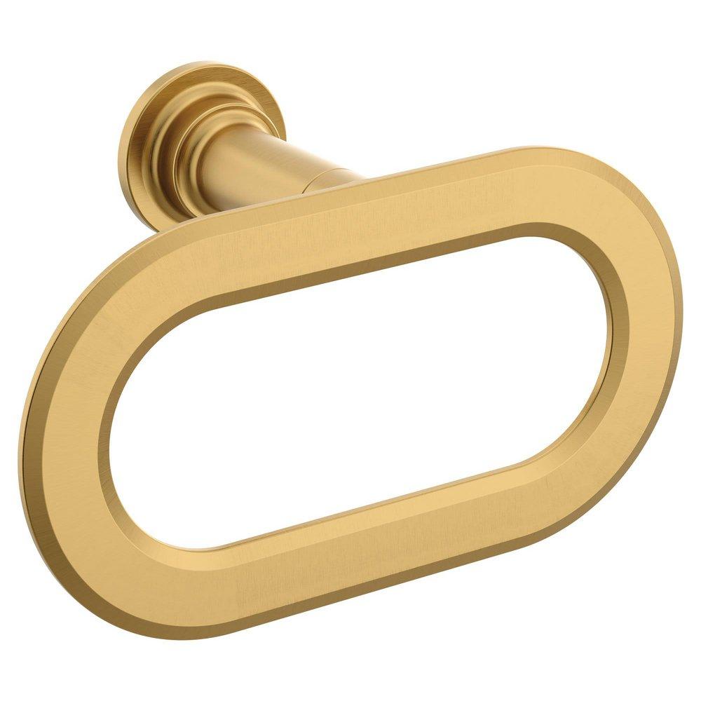 Moen Greenfield™ Rectangular Closed Towel Ring in Brushed Gold