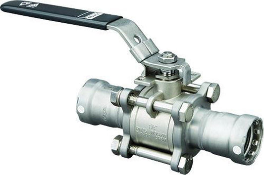 1-1/4 in Stainless Steel Full Port Press Ball Valve