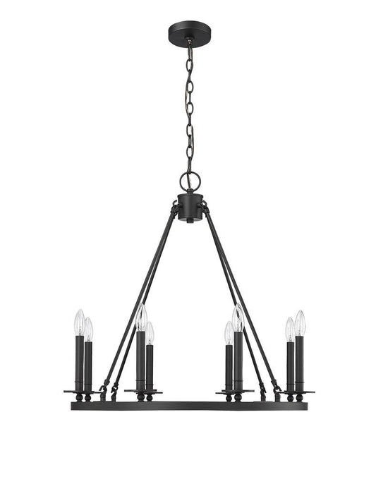 Millennium Lighting Florence 8-Light Chandelier Ceiling Light in Matte Black