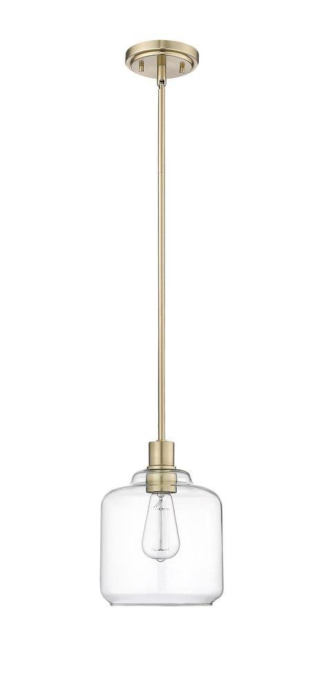 Millennium Lighting Asheville 60W 1-Light E26 Mini Pendant in Matte Black / Clear Glass