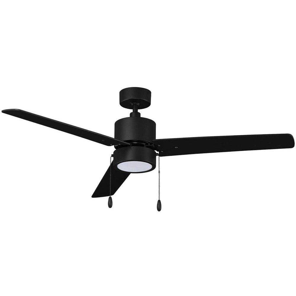 RP Lighting Aldea III 52 in. 3-Blade Indoor Ceiling Fan in Matte Black