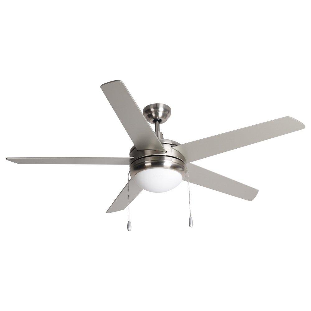 RP Lighting Mirage IV 52 in. 5-Blade Indoor Ceiling Fan in Brushed Nickel