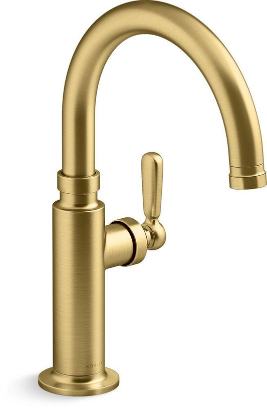 KOHLER Edalyn™ by Studio McGee Single Handle Bar Faucet in Vibrant® Brushed Moderne Brass