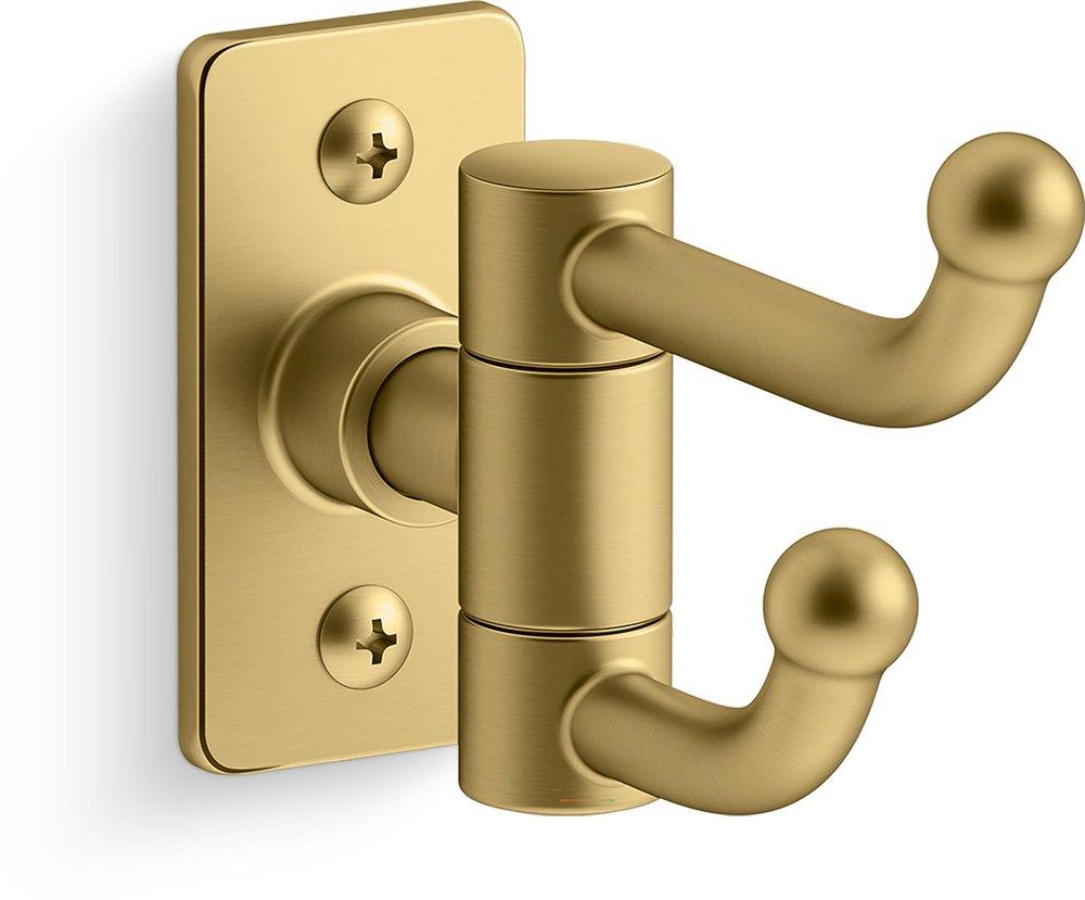 KOHLER Castia™ by Studio McGee Double Robe Hook in Vibrant® Brushed Moderne Brass