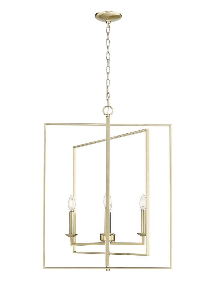 Millennium Lighting Nellis 4-Light Pendant Light in Modern Gold