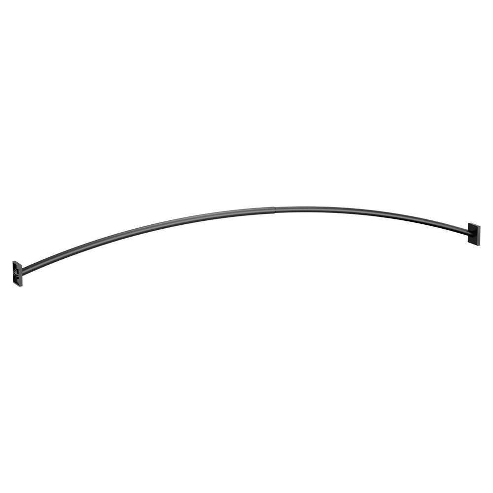 Moen Triva MATTE BLACK ADJUSTABLE CURVED SHOWER ROD