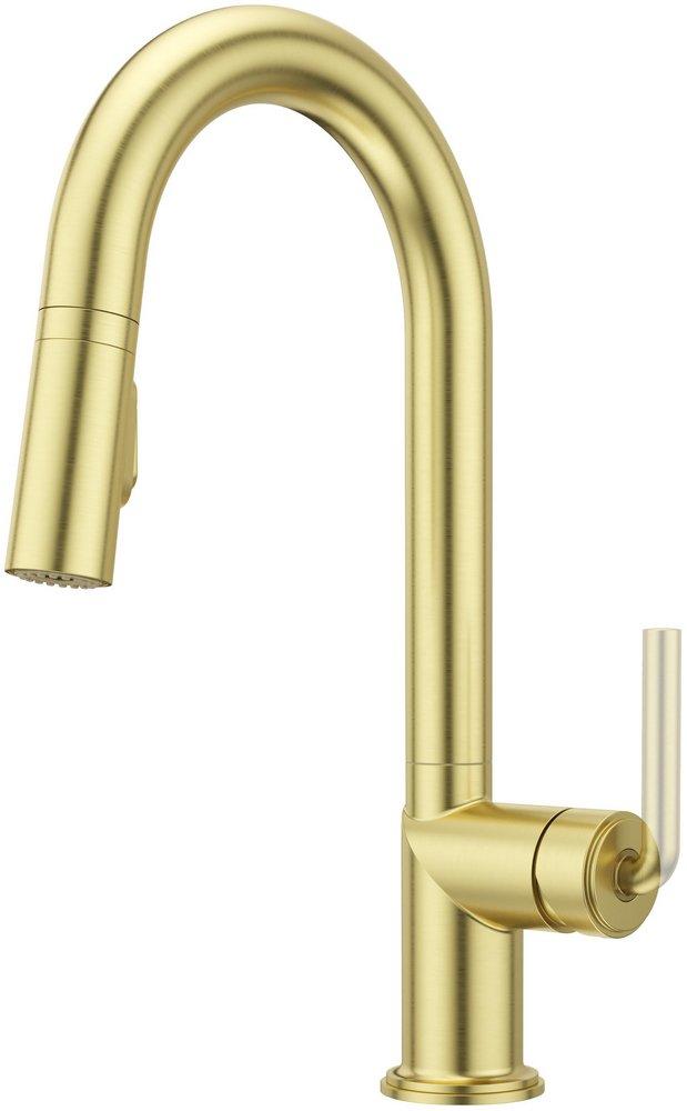 Pfister Tenet Single Handle Pull Down Kitchen Faucet in Brushed Gold (Handle Sold Separately)
