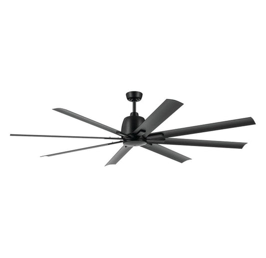 Kichler Lighting Breda 75in. 8?Blade Indoor/Outdoor Ceiling Fan in Satin Black