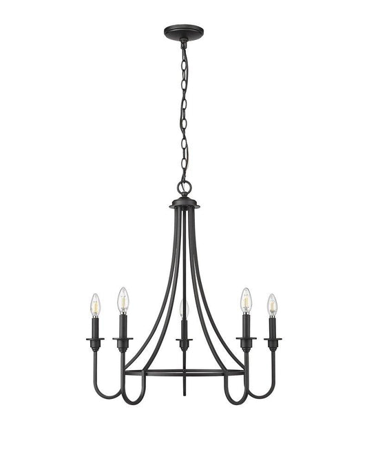 Millennium Lighting Artemis 5-Light Chandelier Ceiling Light in Matte Black