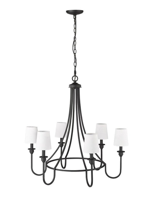 Millennium Lighting Artemis 6-Light Chandelier Ceiling Light in Matte Black
