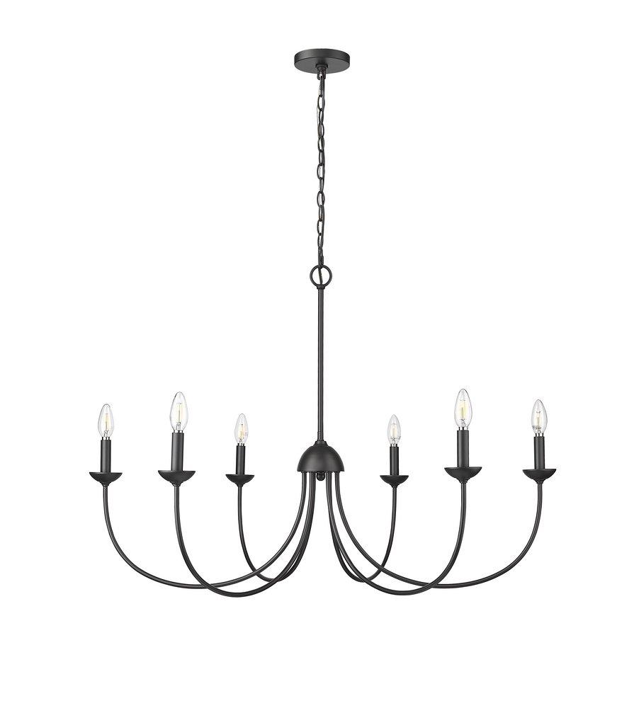 Millennium Lighting Huxley 6-Light Chandelier Ceiling Light in Matte Black
