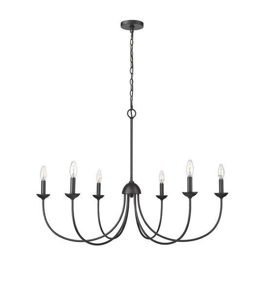 Millennium Lighting Huxley 6-Light Chandelier Ceiling Light in Matte Black
