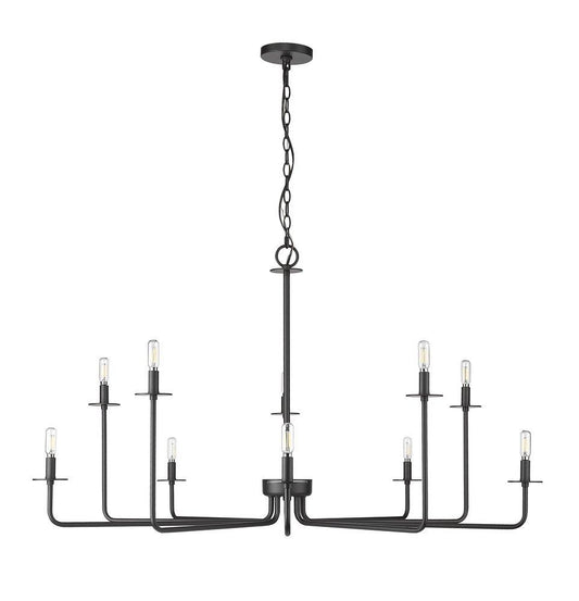 Millennium Lighting Marceline 10-Light Chandelier Ceiling Light in Matte Black