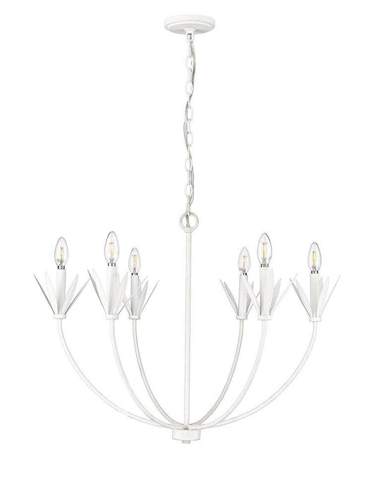 Millennium Lighting Primrose 6-Light Chandelier Ceiling Light in Textured White