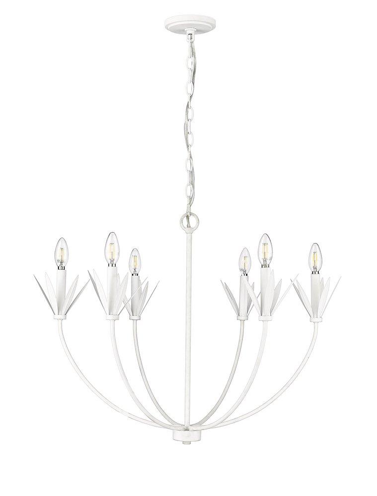 Millennium Lighting Primrose 6-Light Chandelier Ceiling Light in Textured White
